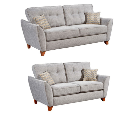 Silver 2 & 3 Seater Sofa Set