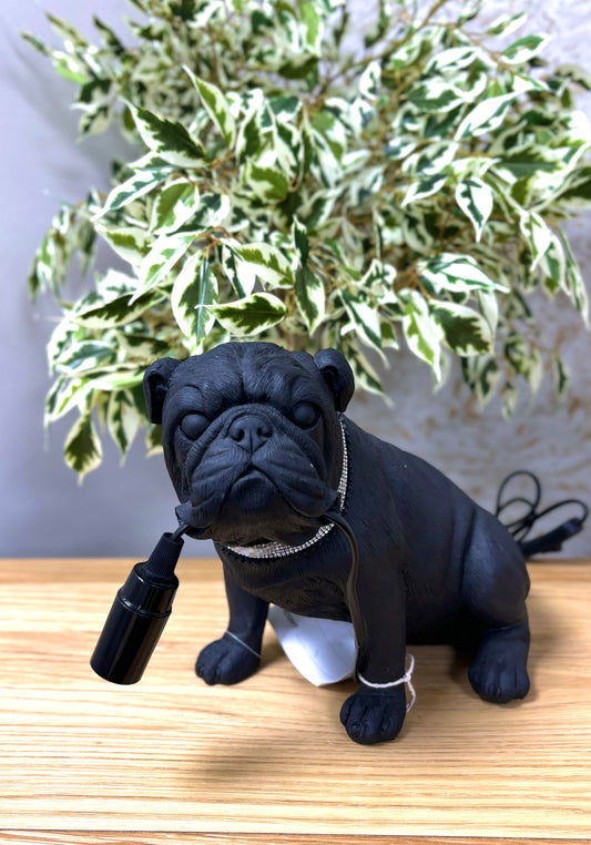 Black Bulldog Lamp