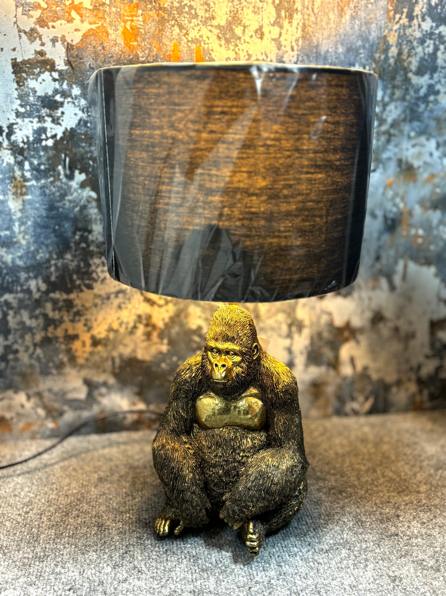 Gold Gorilla Lamp