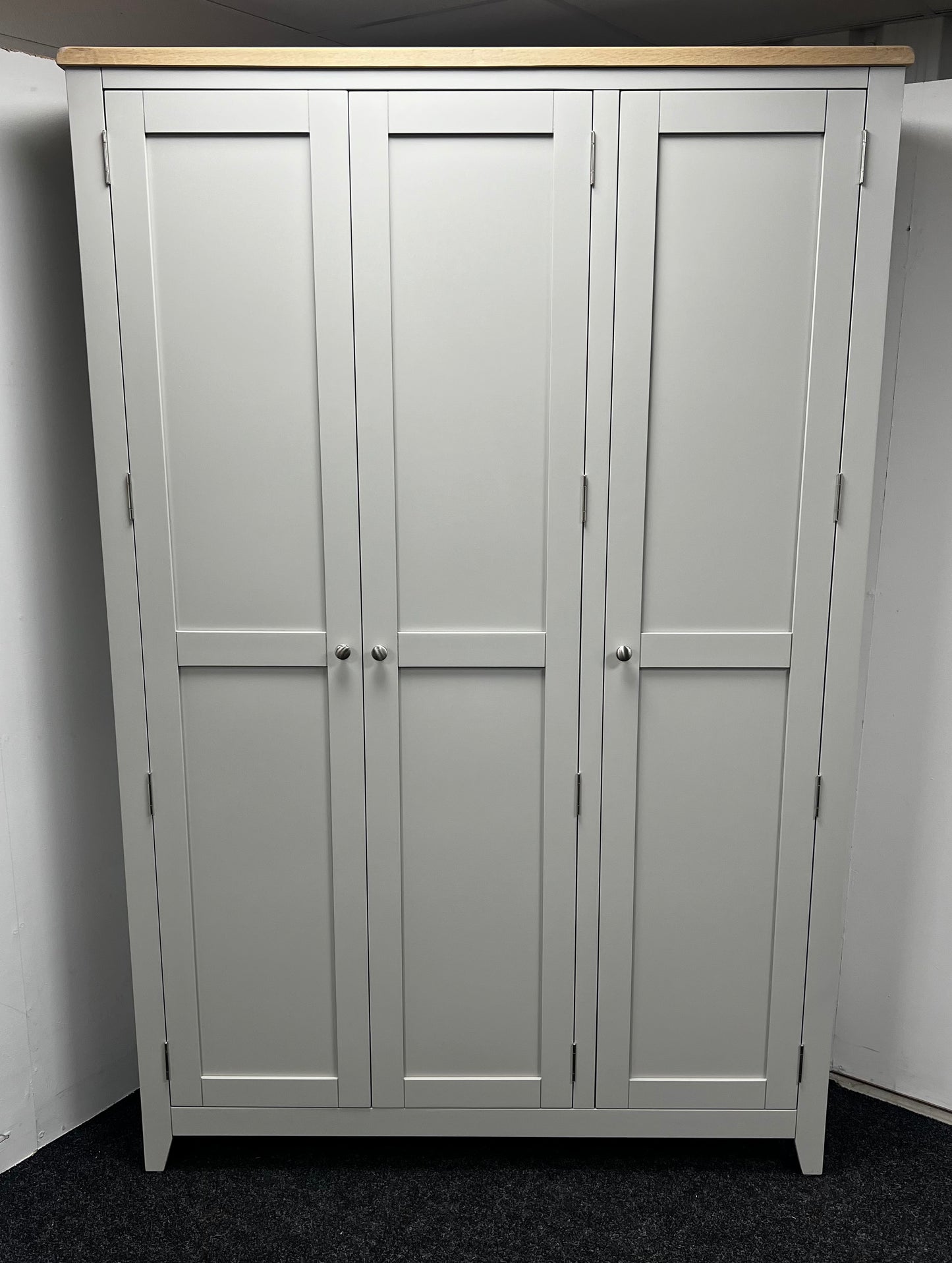 Dove Grey 3 Door Hallway Cupboard