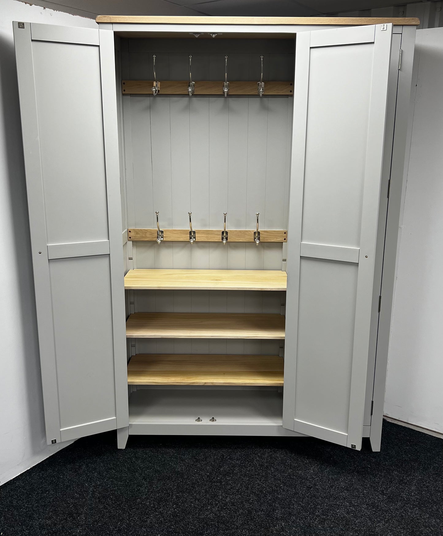 Dove Grey 3 Door Hallway Cupboard