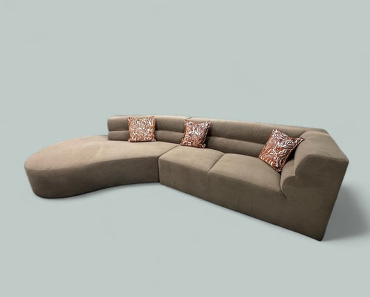 Taupe Chaise End Sofa