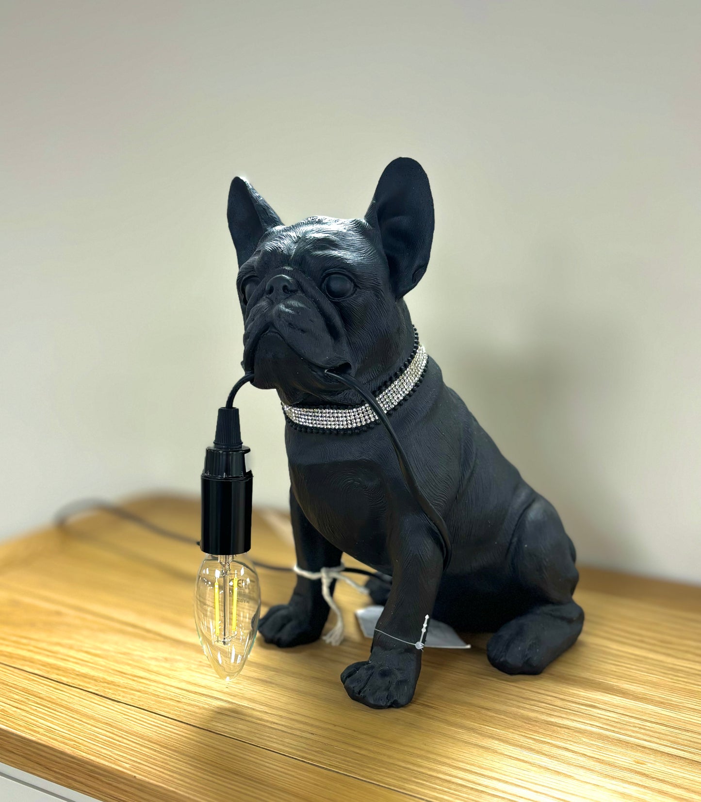 Black French Bulldog Lamp