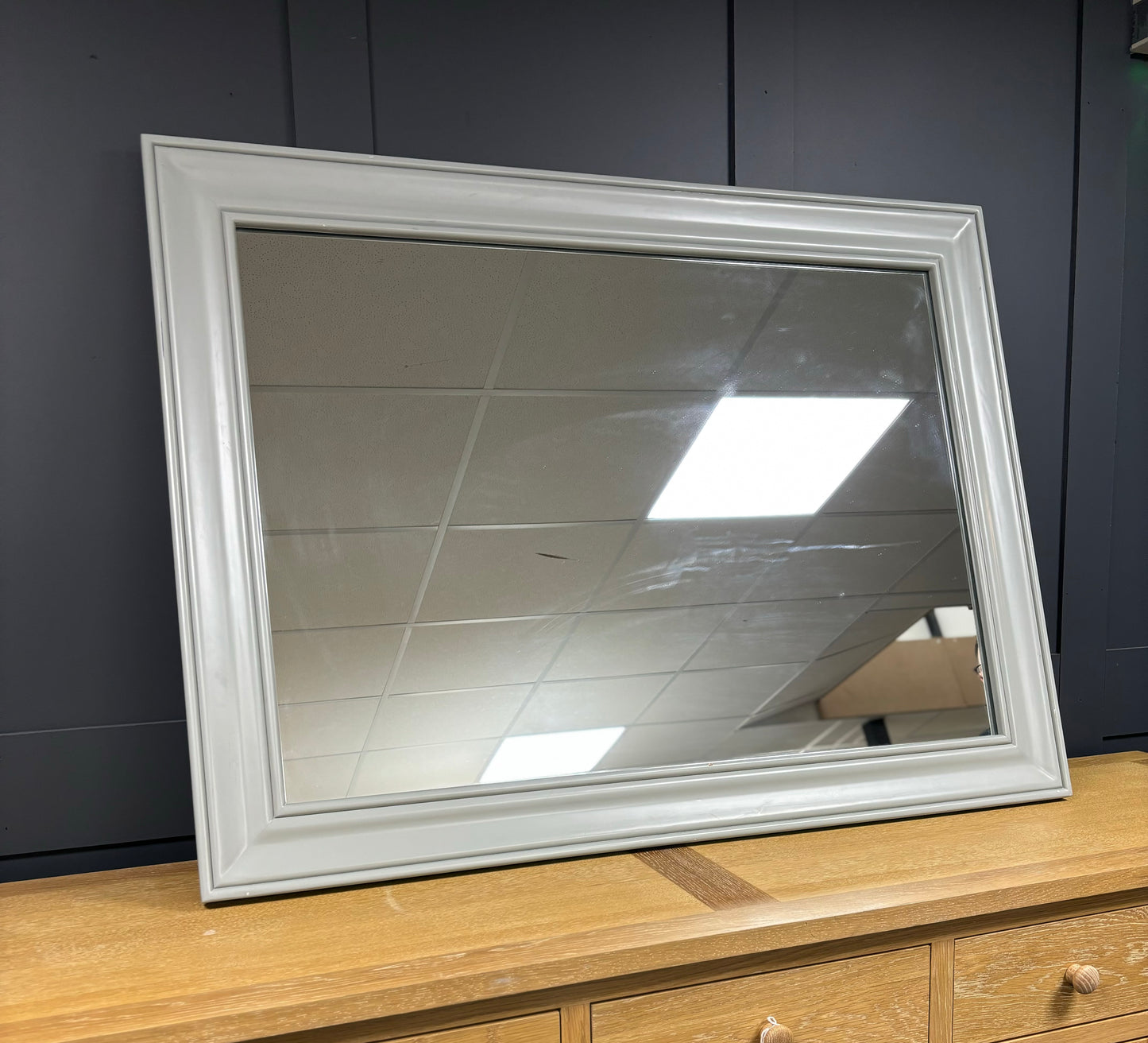 Small Grey Wall Mirror