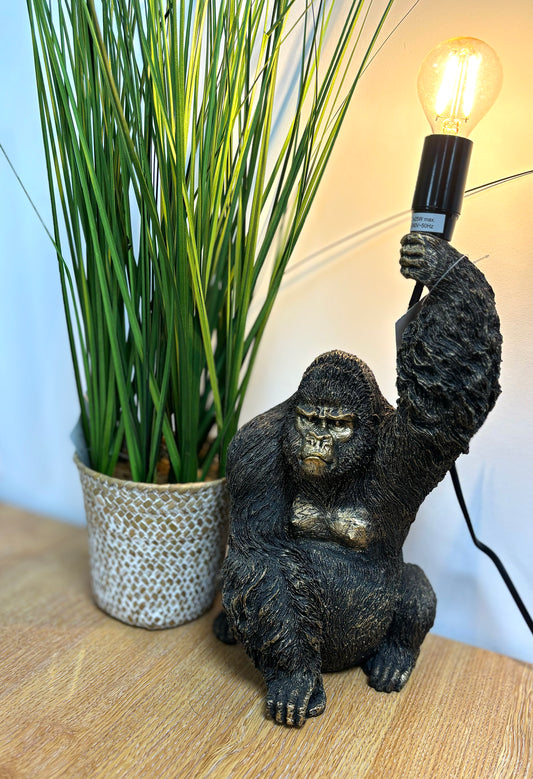 Gold Gorilla Lamp