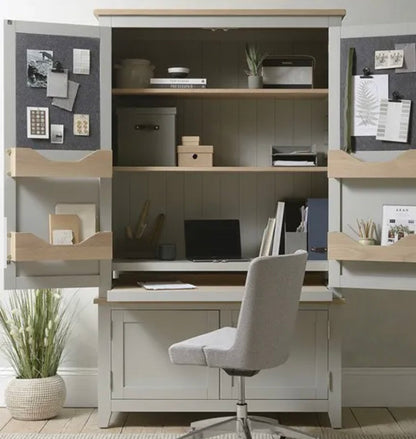 Grey Hideaway Desk For The Home Interiors