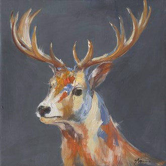 Stag Oil Canvas 80x80cm