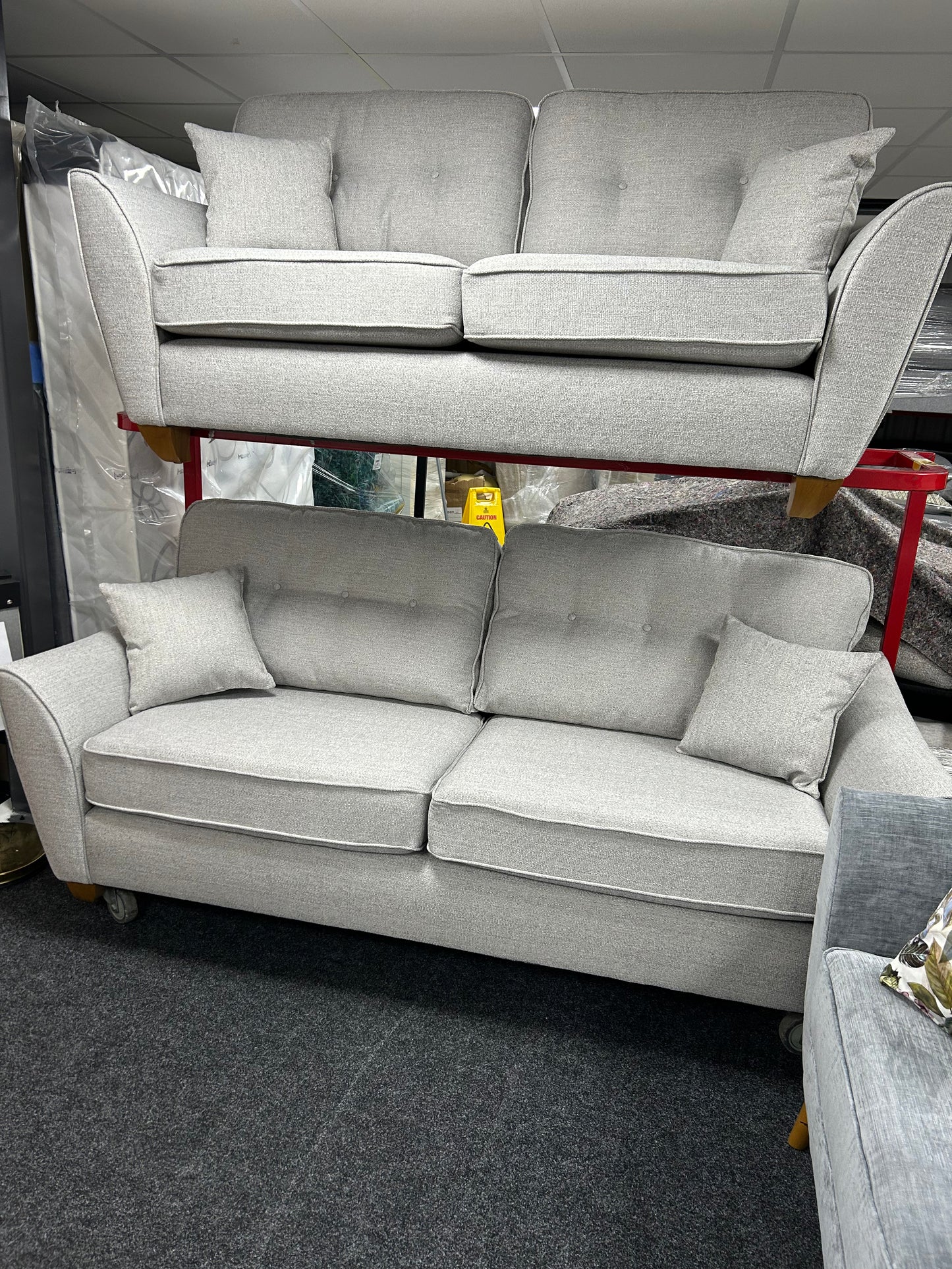 Silver 2 & 3 Seater Sofa Set