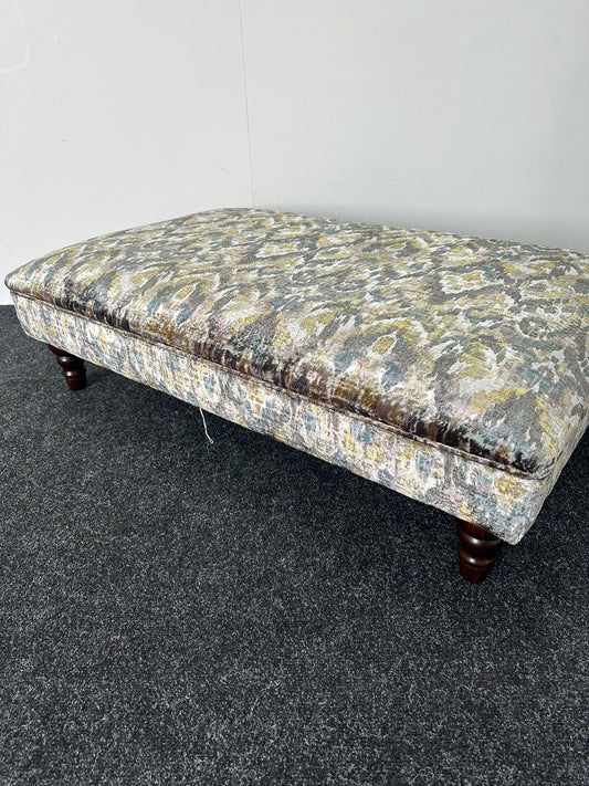 Patterned Rectangular Footstool