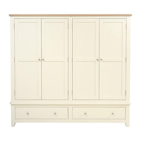 Cream 4 Door Wardrobe