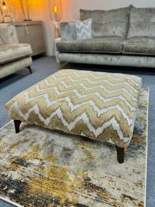 Cancun Patterned Footstool Ex Display