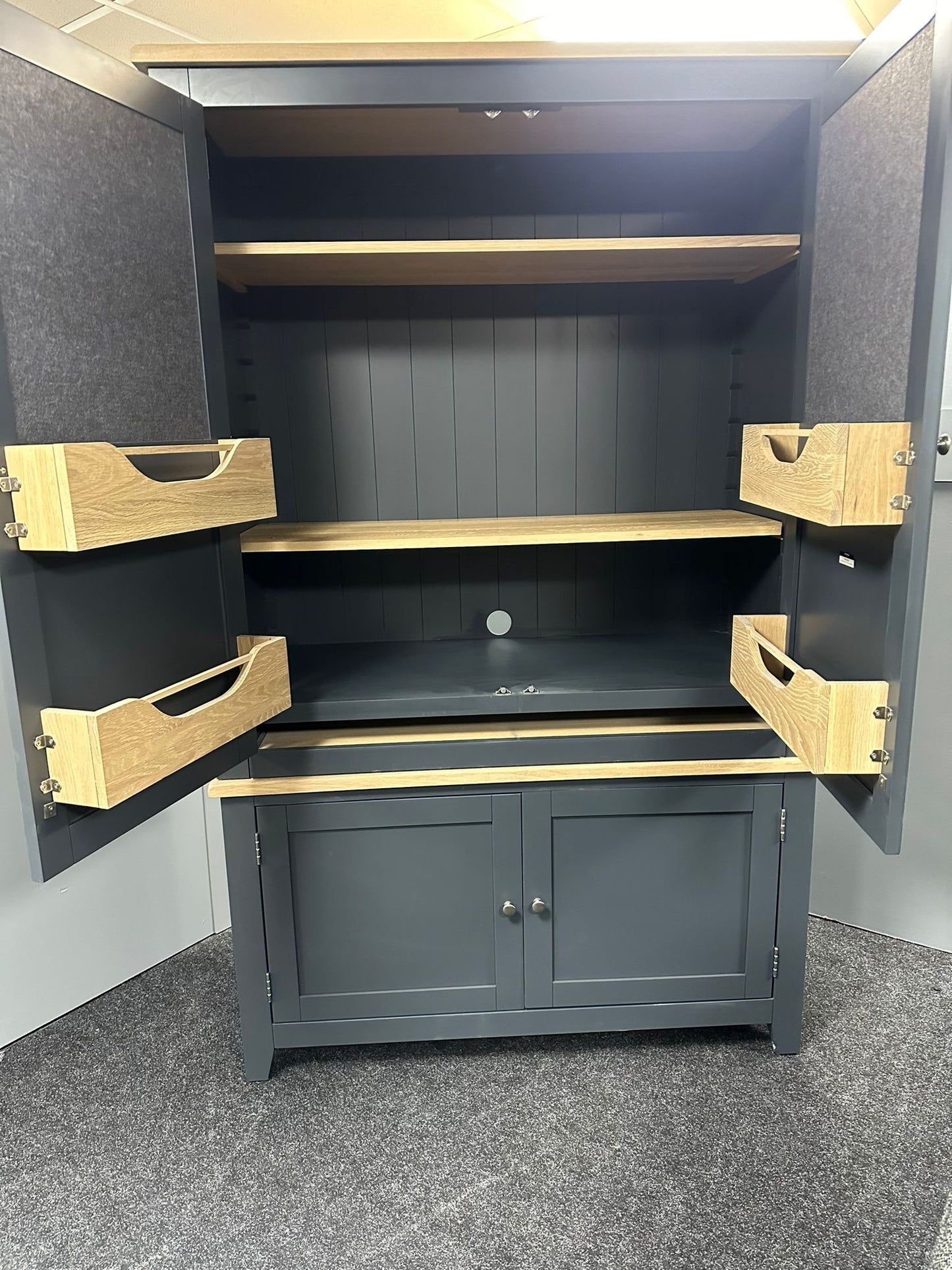 Charcoal Double Hideaway Desk