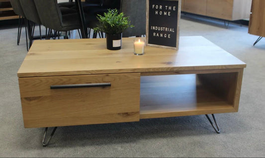 Oak Industrial Coffee Table For The Home Interiors