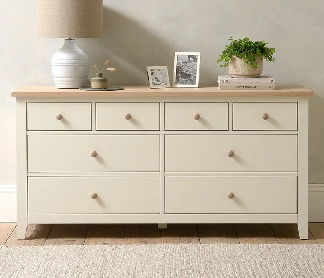 Cream 8 Drawer Chest