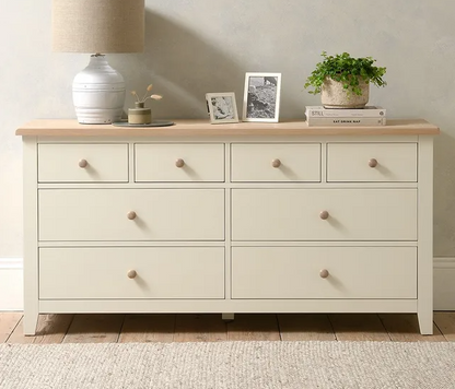 Cream 8 Drawer Chest