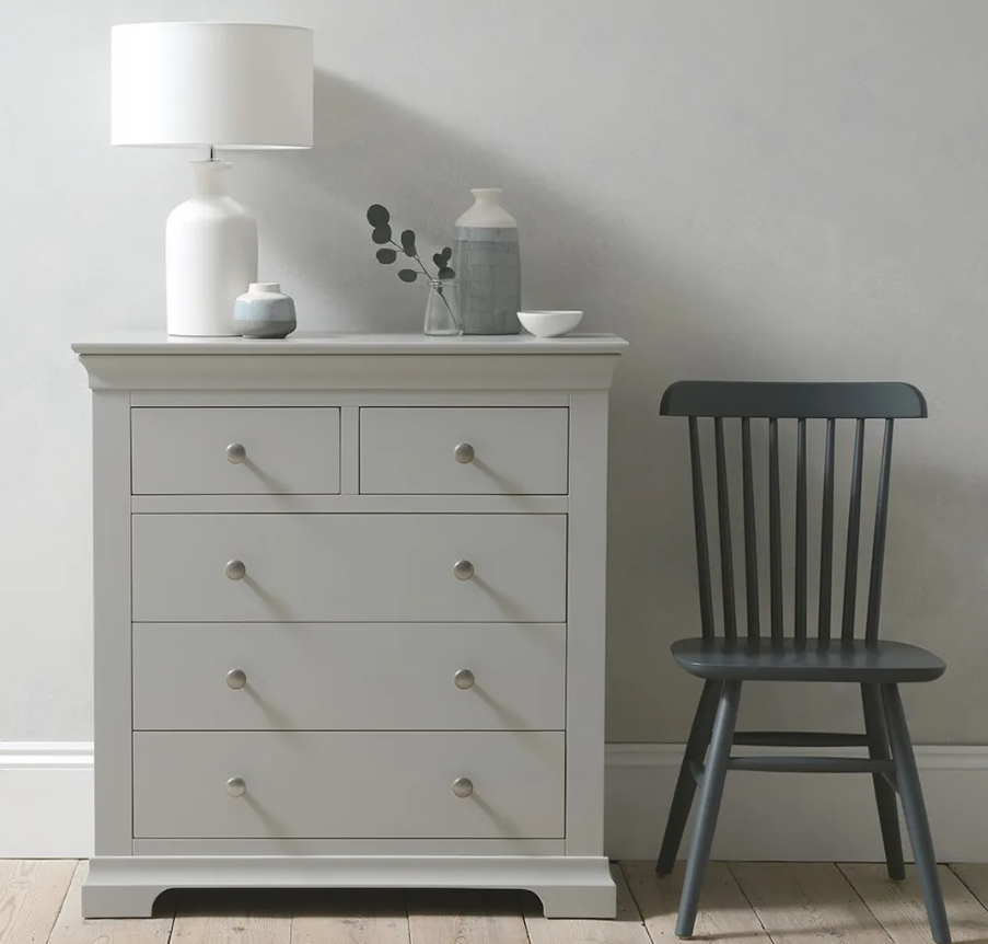 Grey 5 Drawer Chest
