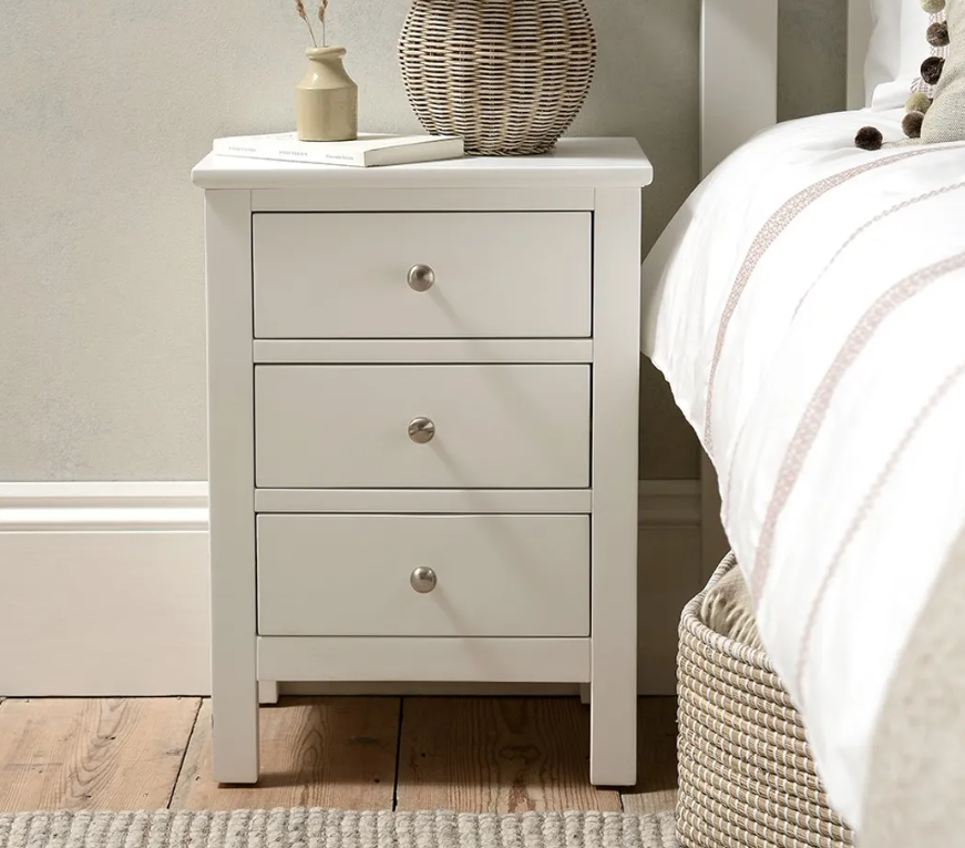 White Bedside Table