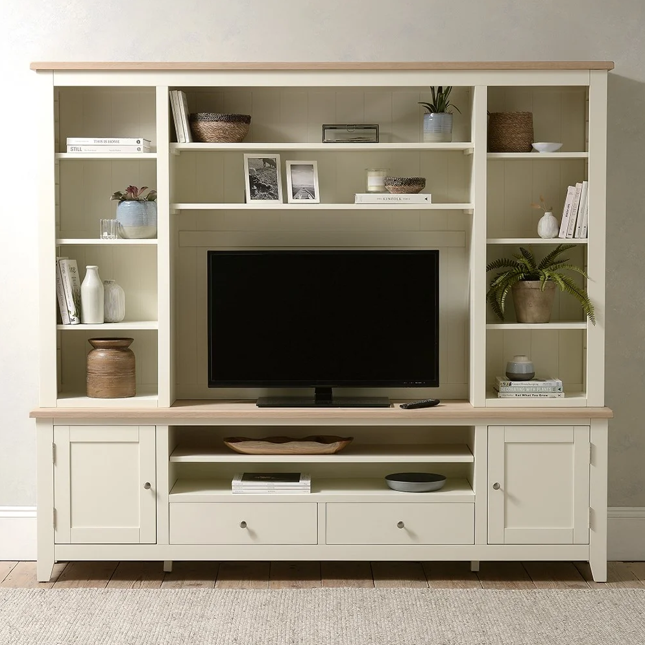 Cream White TV and Media Unit