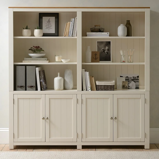 White Library Cabinet Bookcase