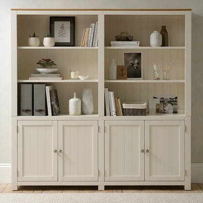 White Library Cabinet Bookcase