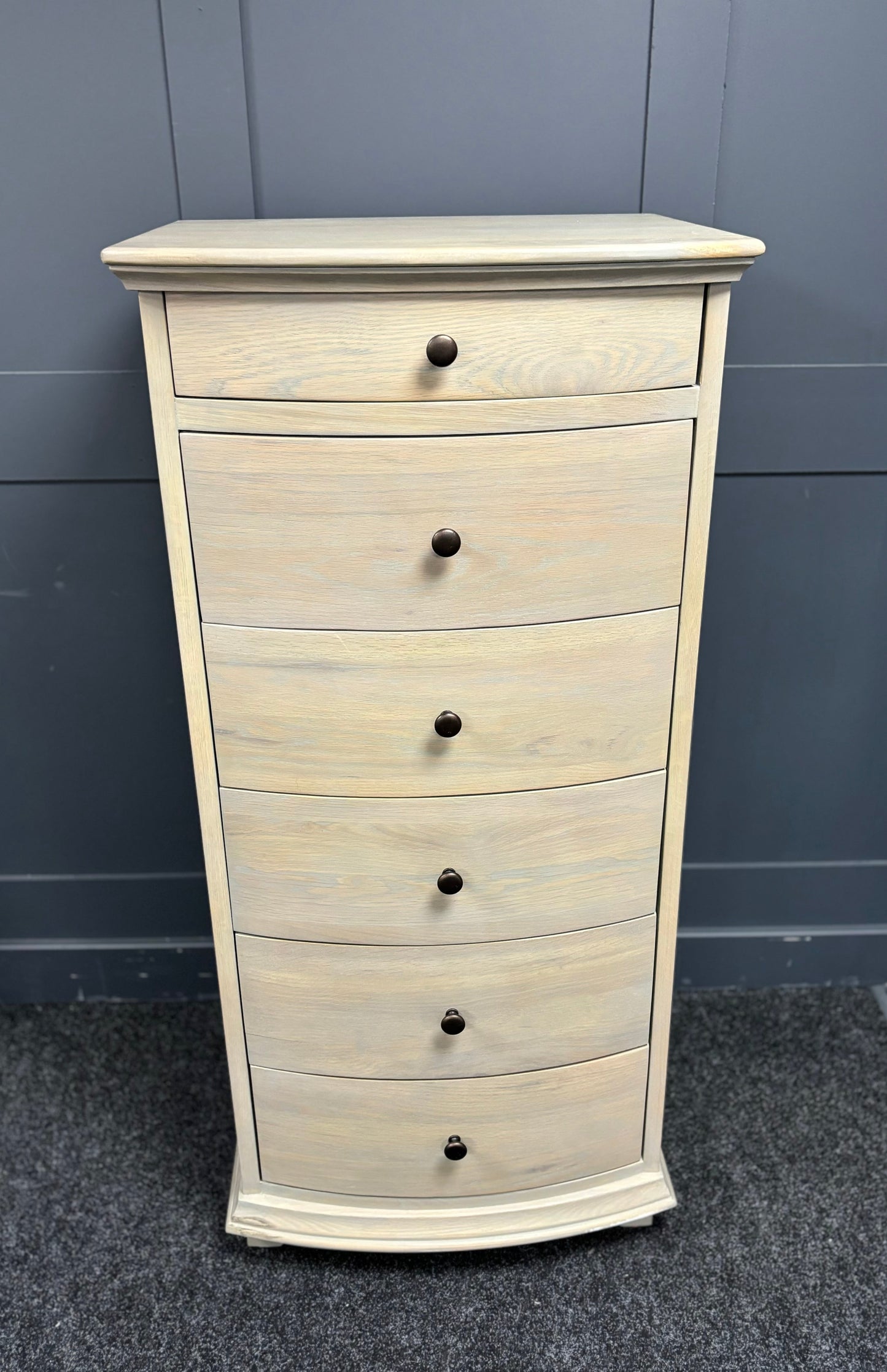 Smoked Oak Vanity Tall Boy Chest of Drawers For The Home Interiors