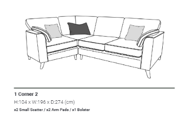 Theodore 2 on 1 Corner Sofa
