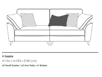 Theodore 4 Seater Sofa