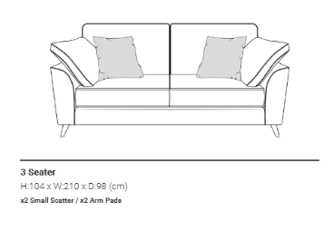Theodore 3 Seater Sofa