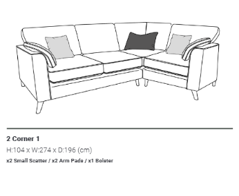 Theodore 2 on 1 Corner Sofa